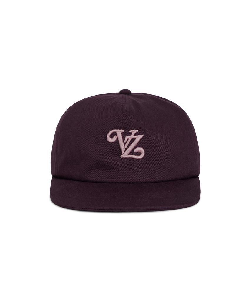 Бейсболка Baja Leaf Vz Monogram с 5 панелями, бордовая