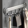 No-Punch Clothes Storage Hook Carbon Steel Entryway Storage Rack Sundries Storage Hook  Bathroom