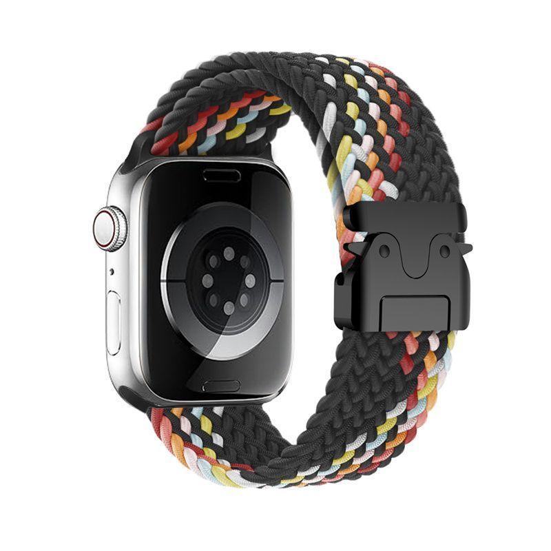 Плетеный ремешок для ремешков Apple Watch 40 мм 44 мм 46 мм 42 мм 49 мм 45 мм 41 мм 38 мм Браслет IWatch Series 10 SE 9 8 7 6 Ultra 2 полосы