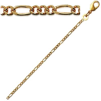 [C7407] — Позолоченная цепочка «Фигаро» — 45 см 1,9 мм