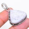 Подарочный кулон из стерлингового серебра 925 пробы с натуральным говлитом и яшмой 1,50 дюйма f2R69