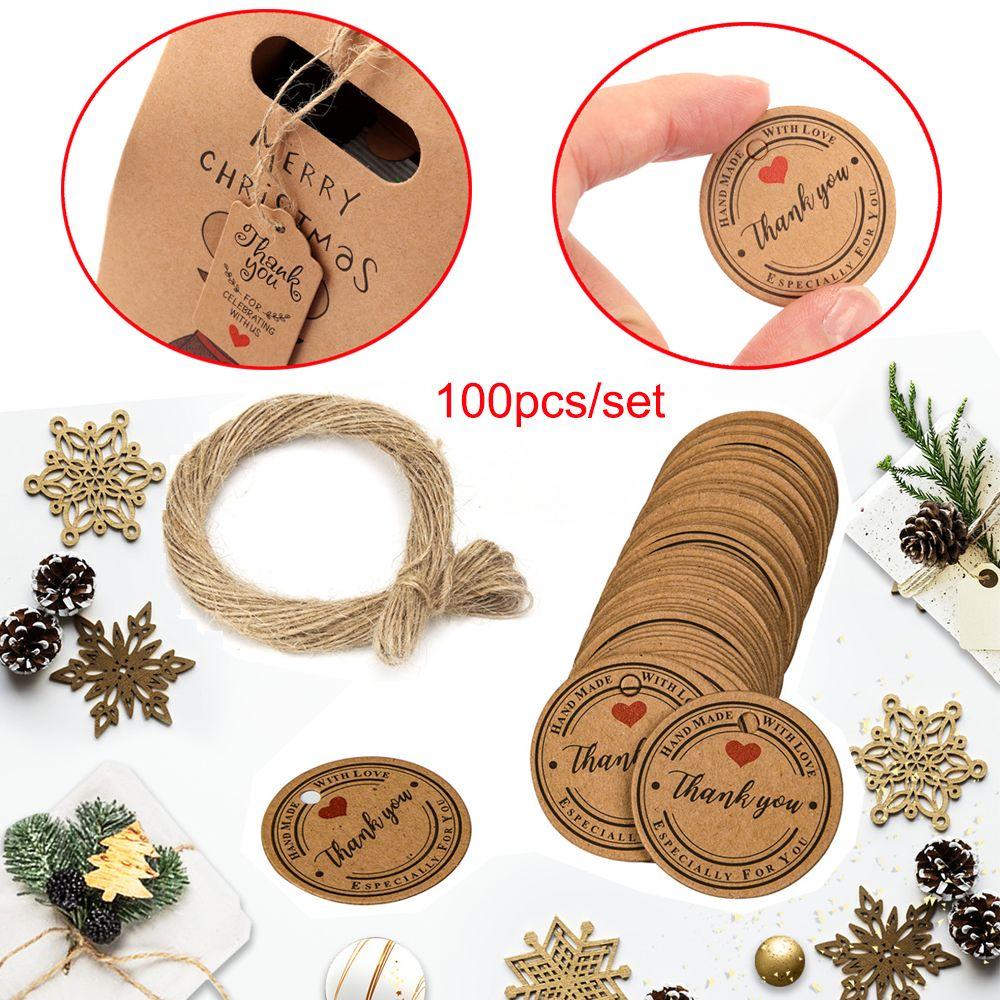 Supplies Handcraft Gardening Labels Merry Christmas Kraft Paper Tags Thank You Labels Hang Tag