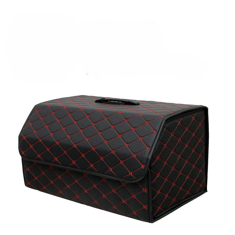Handheld car storage box leather folding storage box multifunctional car storage box organizing box