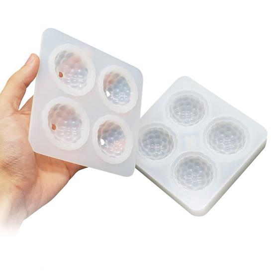 3D силиконовая форма для малины, 4 полости, многоразовая пищевая форма для выпечки для DIY, десертов, мусса, шоколада