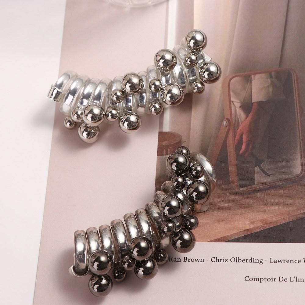 Beads Transparent Ponytail Holder Elastic Pearl Hair Ring Creative Telephone Line Hair Rope Daily