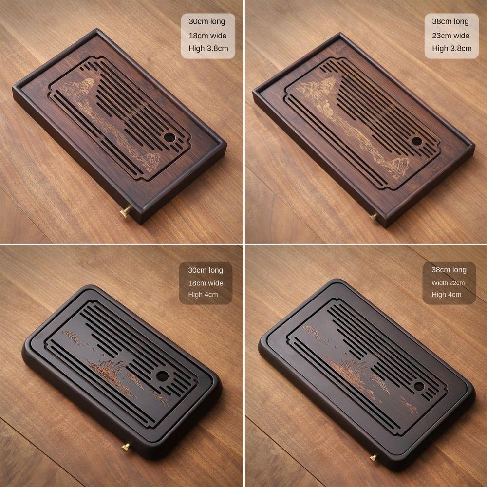 Бамбуковый чайный поднос Портативный набор для чая Кунг-фу Домашний чайный столик