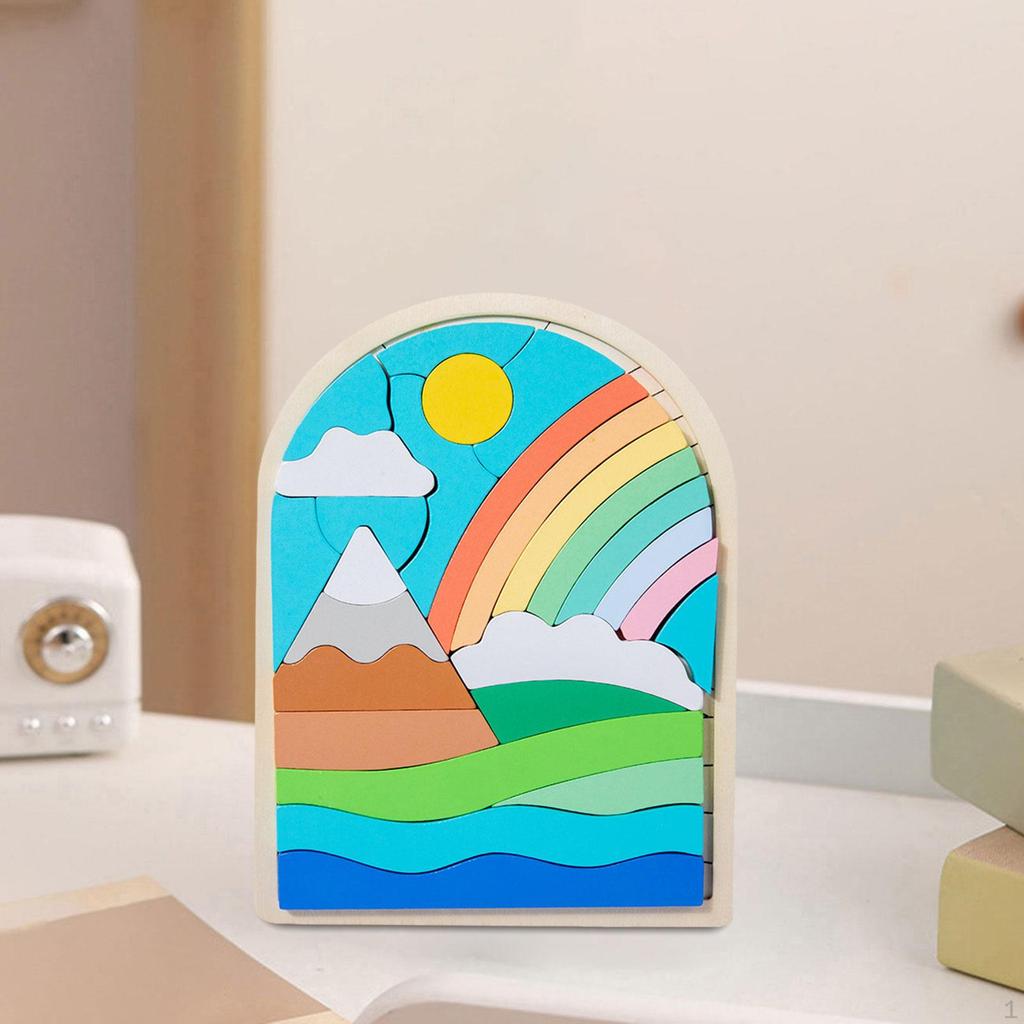 Обучающий набор деревянных головоломок для детей