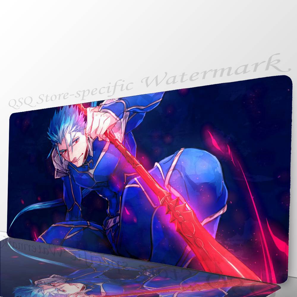 Lancer Аниме Игра F-fate Коврик для мыши Нескользящий Подходит для офисных компьютеров Ноутбуков Игровых столов для киберспорта XXL Клавиатура
