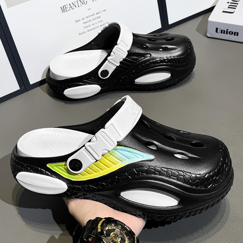 Men Large Double Size EVA Clog Sandals Hollow Garden Beach Water Shoes Outdoor Shower Summer Casual Footwear Lightweight