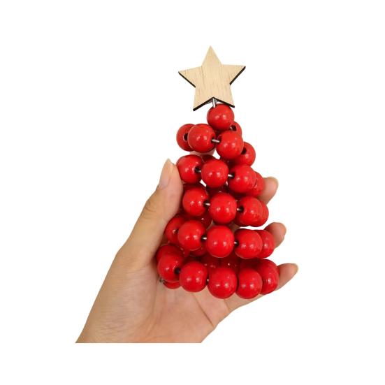 Скандинавское деревянное спиральное рождественское украшение, деревенская бусина, бохо рождественская фигурка елки для дома, офиса, фермерского дома, центральный элемент