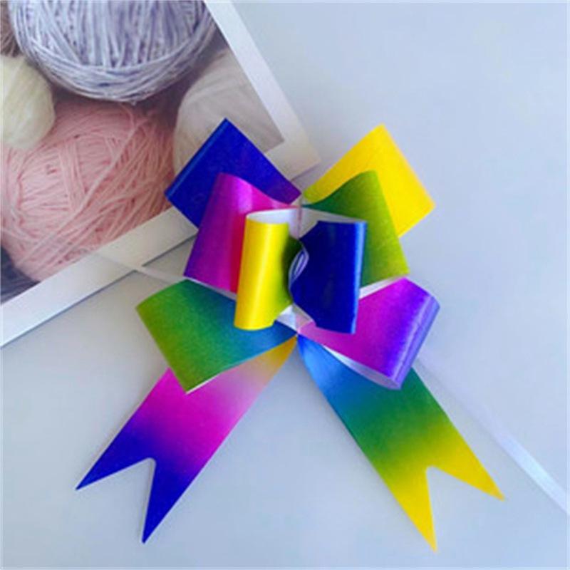 Bowknot Fruit Basket Bow Flower Wedding Ribbon Wedding Ribbon Handle Decorative Handmade Car Door
