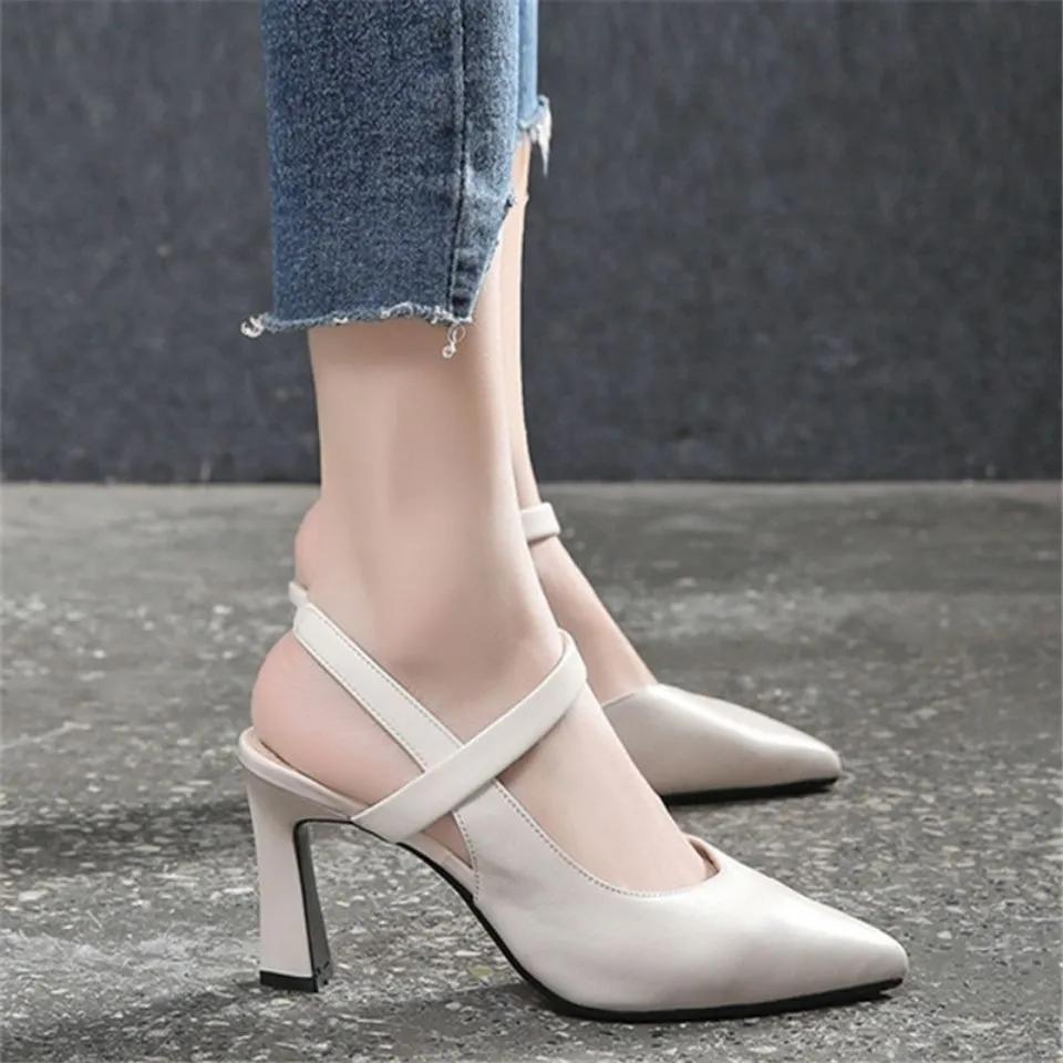 Sapatos femininas женские симпатичные туфли с острым носком и пряжкой на ремешке большого размера на квадратном каблуке женские модные офисные туфли для работы удобные туфли на каблуках ba97