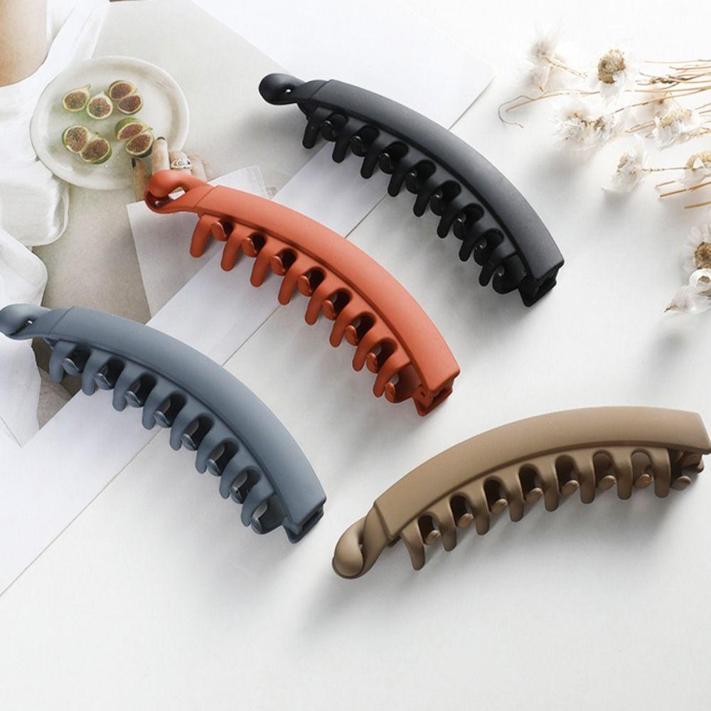 Matte Hair Clips Solid Color Claw Clip New Barrettes  Women