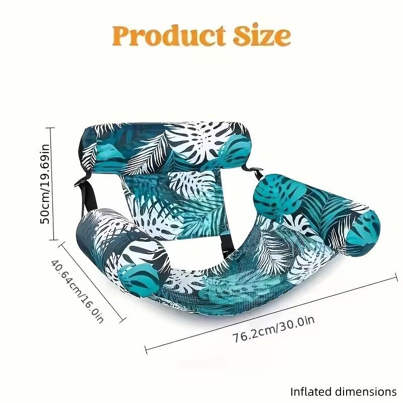 1 Pack Floating Lounge Chairs Inflatable Pool Floats for Adult Heavy Duty Floating Chair Summer Water Beach Lake Fun Party