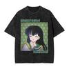 Inuyashas Vintage Poster T Shirts Hip Hop Washed Cotton Oversize TShirt Fashion Men Women Tops Streetwear Graphic Printed Tees