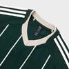 Adidas Tiro Stripe Heavy Jersey Tee Loose-Fit Printed Short-Sleeve Polo Men Tops Night-Sky-Green JC5744
