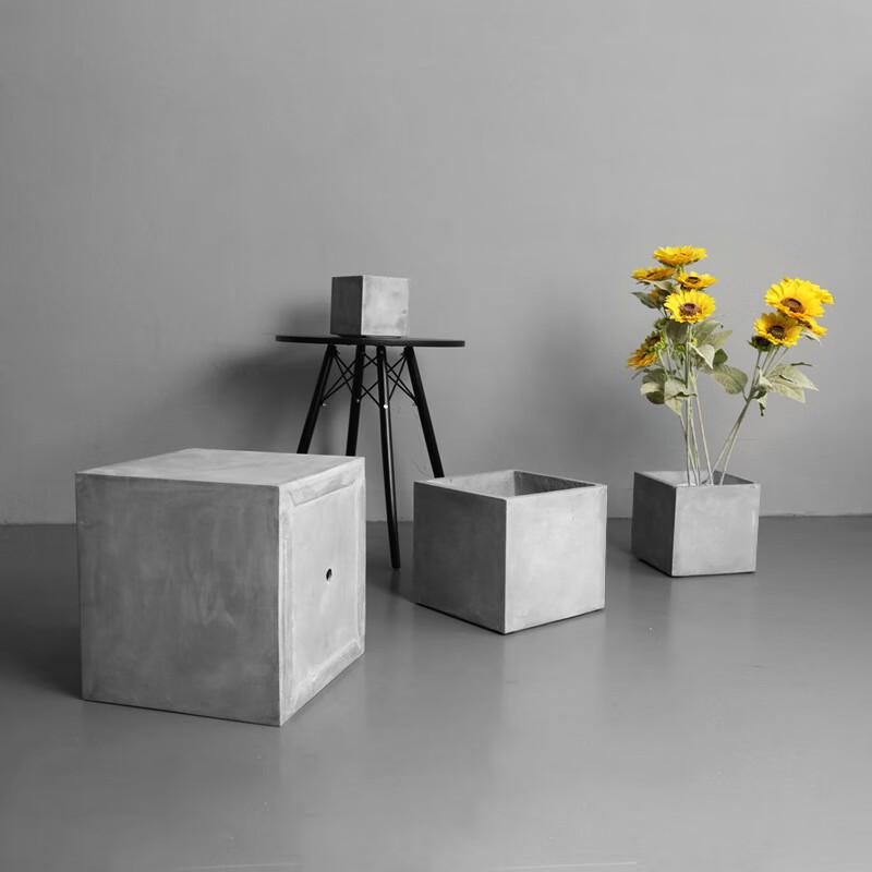 Large Square Magnesium Clay Outdoor Planter