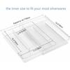 SANNO Sliding Cutlery Tray for Drawers, Expandable Dish Storage Tray, Kitchen Storage, Drawer Storage, Cutlery Storage Case, Small Item Storage, Trans