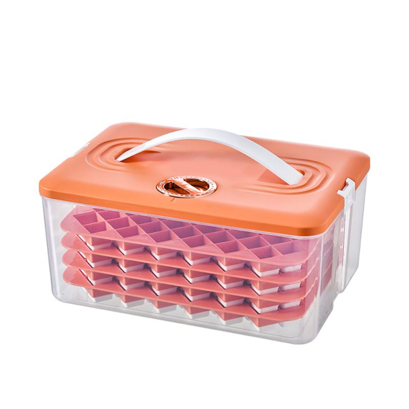 Бытовая форма для кубиков льда, пресс для изготовления льда, легкосъемный лоток для кубиков льда, контейнер для морозильной камеры с хранилищем