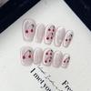 Чисто ручная работа Фототерапия Носимые накладные ногти Медовый сок Вишня Носимые накладные ногти Готовый продукт Многоразовые наклейки для ногтей