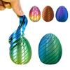 Яйцо-игрушка для снятия стресса на Пасху 3D-печатное спиральное яйцо-фиджет Скручивающееся яйцо