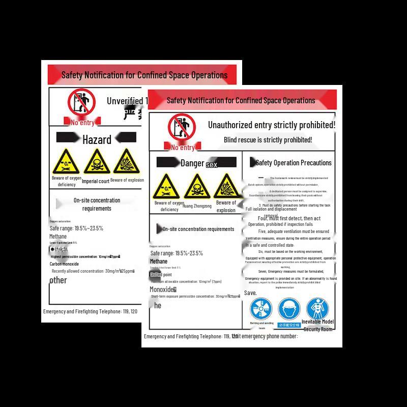 LuKun PVC Limited Space Safety Sign