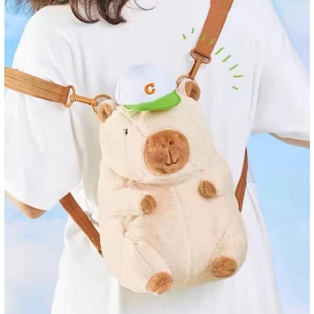 Плюшевый рюкзак Капибара Kawaii, модная плюшевая кукла, меховая сумка, детская сумка, мини-рюкзак, сумки, подарки для подруги
