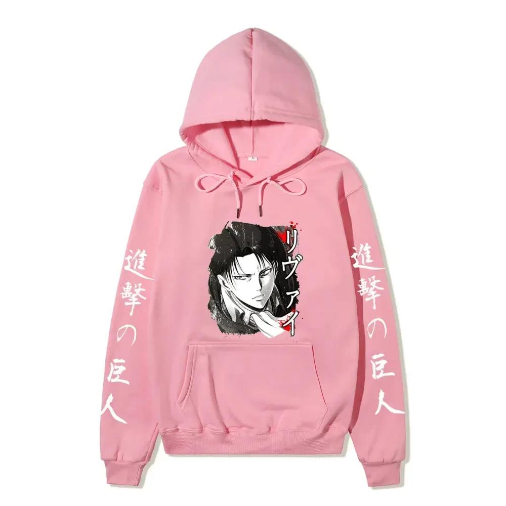 Аниме Атака Титанов АОТ Мерч Аккерман Леви Разведкорпус Принтованные Толстовки Осень Зима Свитшоты Пуловеры