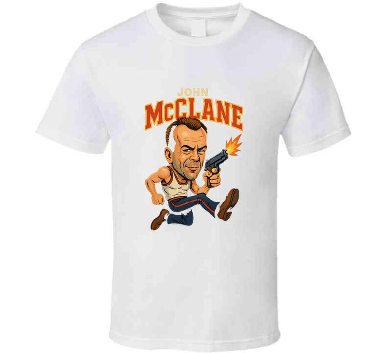 Die Hard John Mclane Retro Caricature Movie Unisex T-Shirt