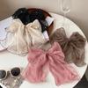 Pearls Ribbon Bow Hair Clip Net Yarn Ponytail Clip Fashion Bowknot Hairpin Women