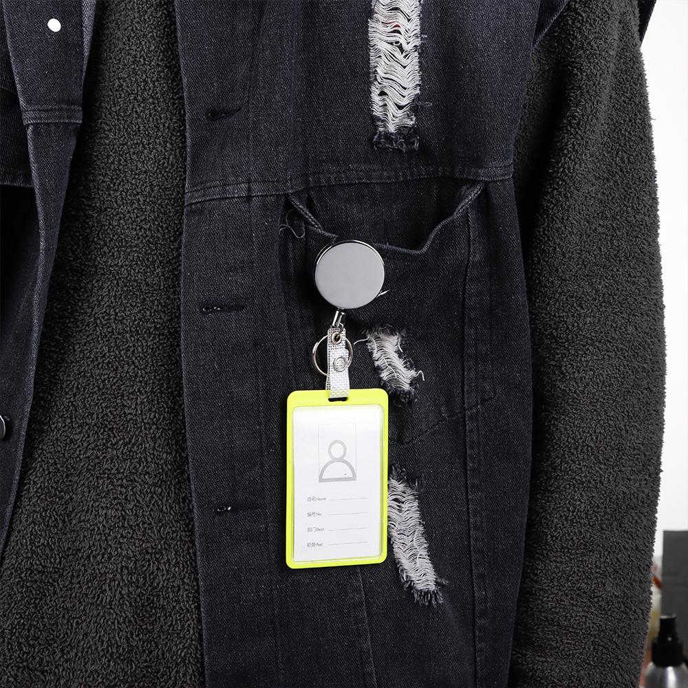 Metal Key Ring Anti Lost Badge Reel Clip Retractable Key Chain Lanyard Clip ID Card Badge Holder