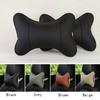 2Pcs Leather Knitted Car Pillows Headrest Neck Rest Seat Accessories Auto Safety Pillow Car Neck Pillow  Car Headrest