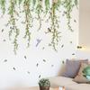Подвесные наклейки на стену 'Листья ивы' DIY Зеленые лианы Наклейка на стену Отклей и приклей Птицы Бабочка Настенная роспись