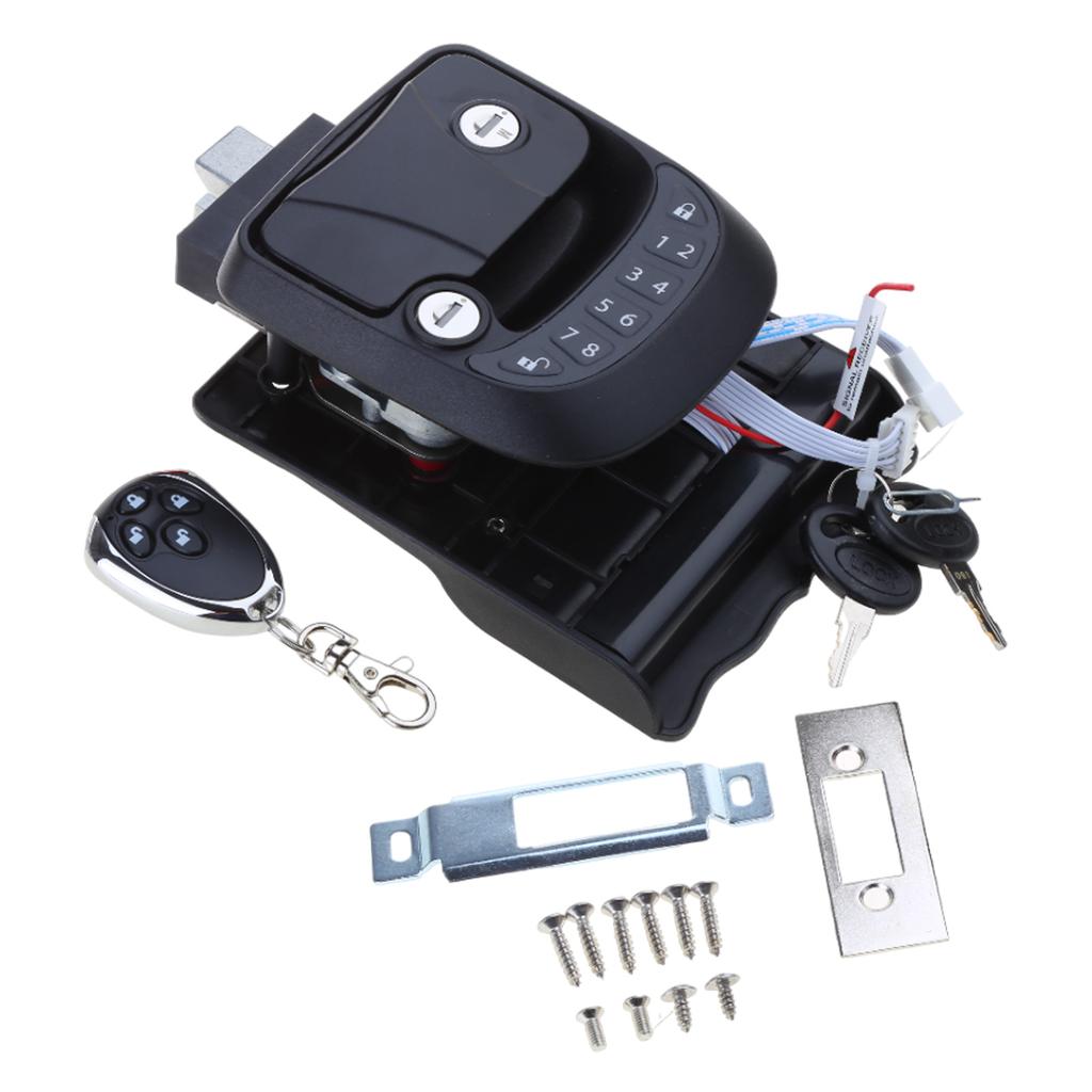Trailer RV Keyless Entry Door Lock Latch Hatch Caravan-Motor Home Car Drawer Handle With Deadbolt Integrated Keypad Fob