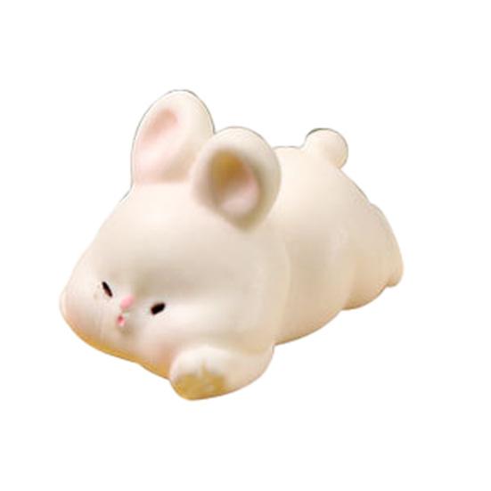 Миниатюрная фигурка кролика Пасхальный кролик из смолы Миниатюрные фигурки Маленькое животное Украшение для сказочного сада для микро-ландшафтов Горшечные растения Домик для кукол Верхушка для торта