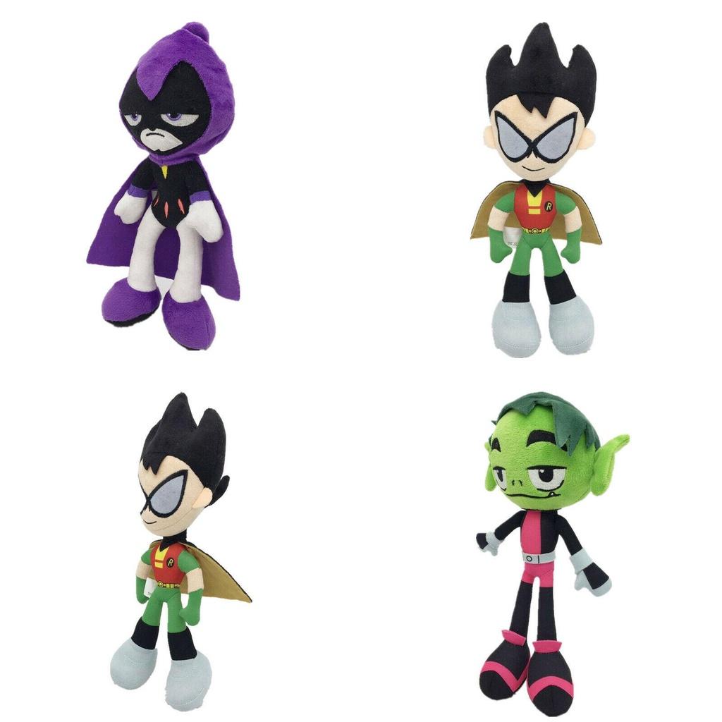 Очаровательная коллекция 10-дюймовых плюшевых игрушек Teen Titans Go с Робином, Рэйвен и Киборгом