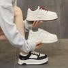 Muffin Thick-soled Lightweight Casual Board Shoes Women's Autumn 2025 Height-increasing Round Head Sports Shoes Lace-up Bread Little White Shoes