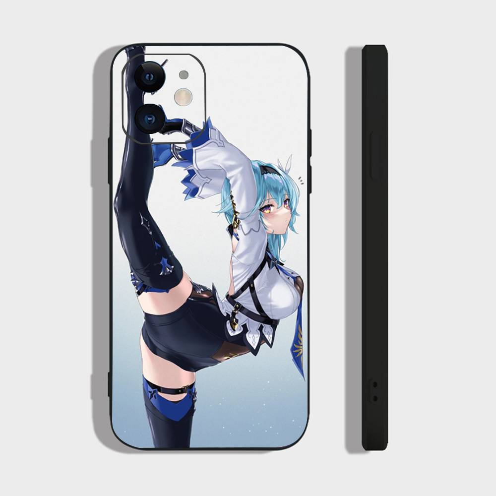 Eula Lawrence Genshin Impact Phone Case For IPhone 17 Air 16 15 14 13 Pro Max 11 12 Black Silicone Cover