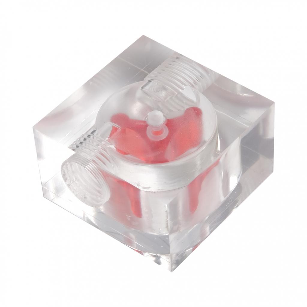 1pc 2 Way Water Cooling Indicator Acrylic Transparent Flowing Meter G1/4 Thread