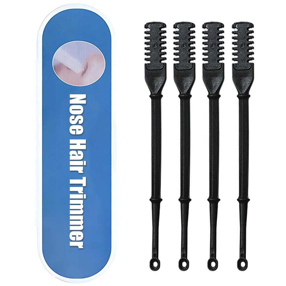 4 шт./набор 2-в-1 Нож для волос в носу Вращающийся на 360 градусов триммер для волос в носу/ушах Двустороннее лезвие Триммер для волос Удаление волос