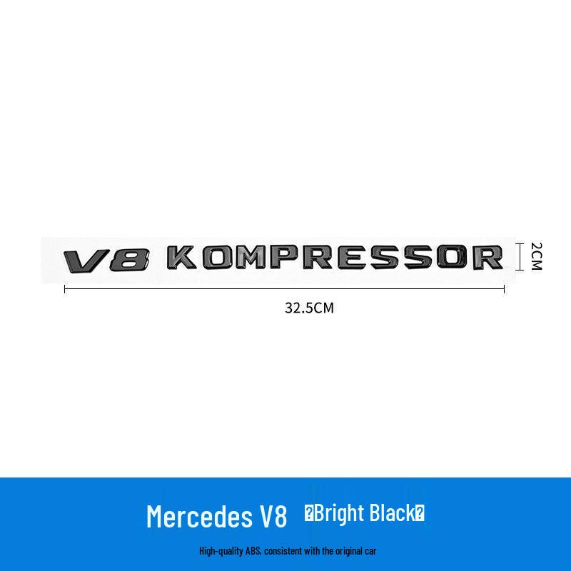 Mercedes V12 V6 V8 Kompressor Turbo Fender Emblem Sticker