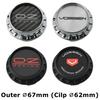 AAYR1 4PCS 67MM OD / 62MM ID Cap For Rims OZ VOSSEN Emblem Wheel Center Cap Sport Car Logo Wheel Cover Hub caps