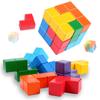 Деревянный 3D пазл игрушка строительная форма Монтессори головоломка раннее обучение развивающая игра детские игрушки для детей подарок