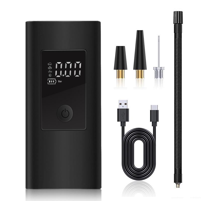 Портативный беспроводной автомобильный воздушный насос с большой батареей и цифровым дисплеем — многофункциональный ручной трансграничный воздушный насос.