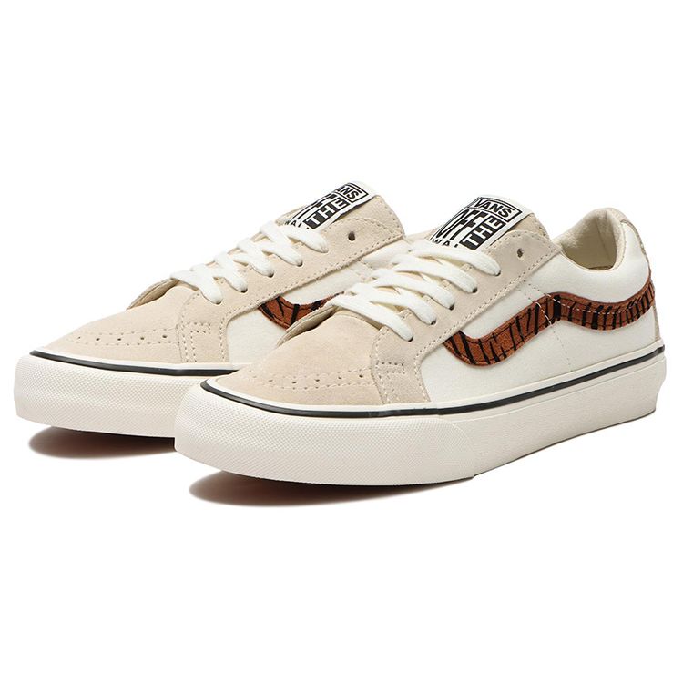 Vans Sk8 Переиздание Sf Лоскутная Повседневная Обувь для Скейтбординга с Низким Верхом Унисекс Кроссовки Бежевый VN0A4UWIA0O