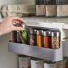 Kitchen Self-adhesive Wall-mounted Under-Shelf Spice Organizer Spice Bottle Storage Rack Home Kitchen Supplies Storage In Stock