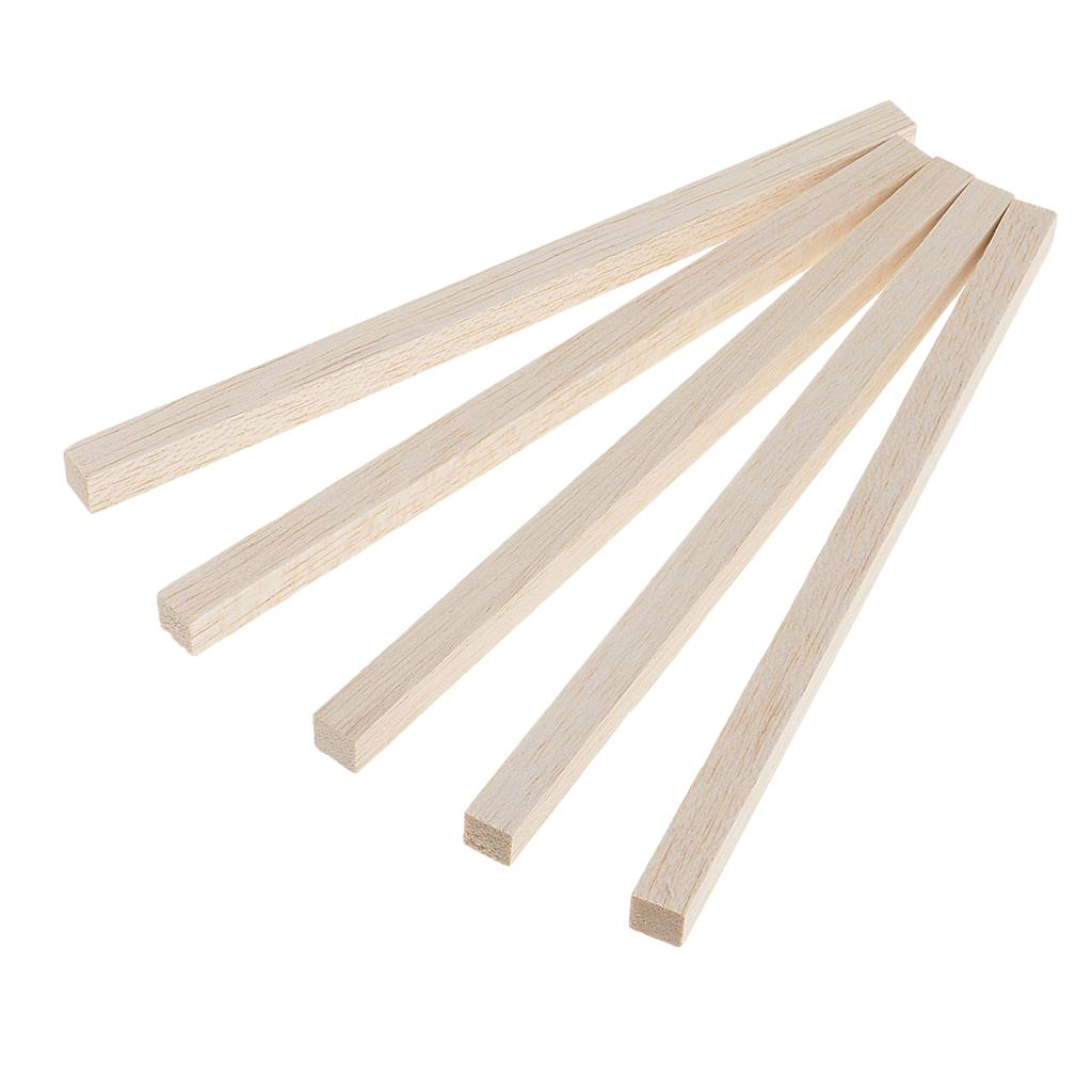 4 Sizes Natural Square Wood Stick Wooden Dowel For Model Making Hobbies Craft