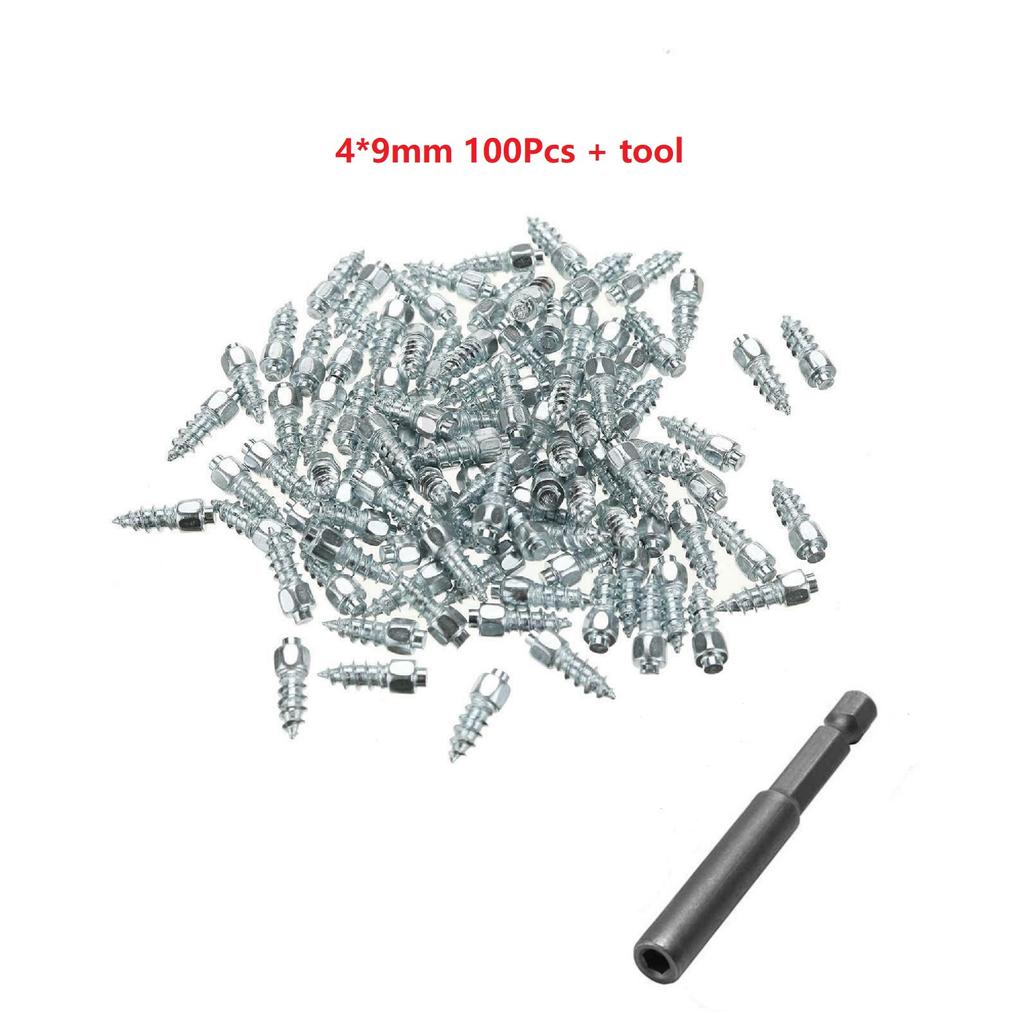 100 шт. шипы для автомобильных шин противоскользящие винты гвозди авто мотоцикл велосипед грузовик внедорожные шины противообледенительные шипы подошва для снегоступов