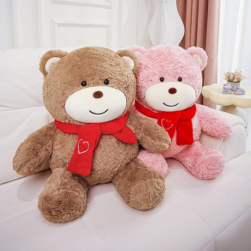 Cute Teddy Bears Stuffed Plush Toys Bear Animal Plushies Dolls Soft Bear Valentine's Day Gifts Kids Birthday Home Decor Party