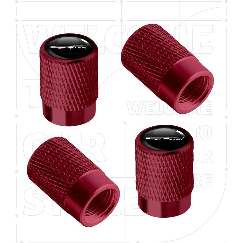 For Kia GT Line K5 K9 Stonic Sportage Stinger LOGO 4pcs Car Wheel Tire Valve Aluminum Caps Tyre Stem Covers Airdust Waterproof BV3